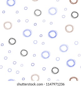 Light Blue, Red vector seamless template with circles. Blurred decorative design in abstract style with bubbles. Completely new template for your brand book.