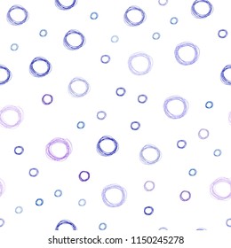 Light Blue, Red vector seamless pattern with spheres. Illustration with set of shining colorful abstract circles. Pattern can be used for futuristic ad, booklets.