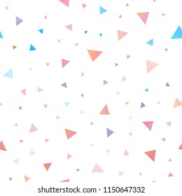 Light Blue, Red vector seamless cover in polygonal style. Triangles on abstract background with colorful gradient. Pattern can be used for websites.
