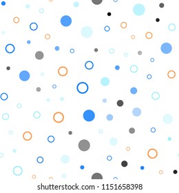 Light Blue, Red vector seamless pattern with spheres. Illustration with set of shining colorful abstract circles. Pattern for trendy fabric, wallpapers.