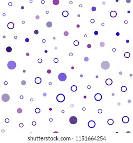 Light Blue, Red vector seamless texture with disks. Abstract illustration with colored bubbles in nature style. Pattern for design of fabric, wallpapers.