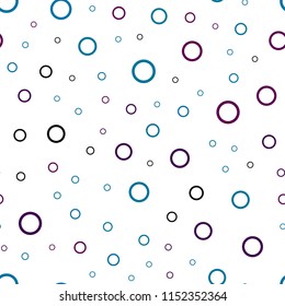 Light Blue, Red vector seamless pattern with spheres. Illustration with set of shining colorful abstract circles. Completely new template for your brand book.