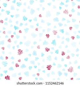 Light Blue, Red vector seamless template with repeated sticks. Shining colored illustration with sharp stripes. Pattern for ads, posters, banners.