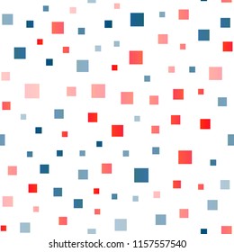 Light Blue, Red vector seamless cover in polygonal style. Glitter abstract illustration with rectangular shapes. Pattern for commercials.