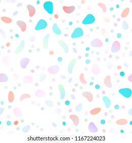 Light Blue, Red vector seamless layout with circle spots. Colorful illustration with blurred circles in nature style. Design for textile, fabric, wallpapers.