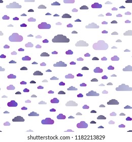 Light Blue, Red vector seamless template with sky, clouds. Modern illustration with colorful gradient clouds. Pattern for design of fabric, wallpapers.