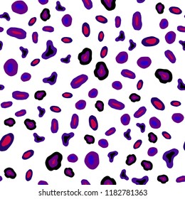 Light Blue, Red vector seamless backdrop with dots. Modern abstract illustration with colorful water drops. Pattern for trendy fabric, wallpapers.