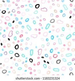 Light Blue, Red vector seamless template with spots. Illustration with set of shining colorful abstract circles. Template for business cards, websites.