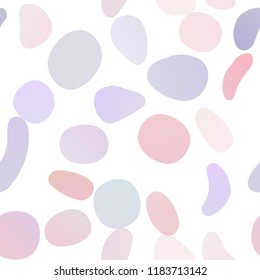 Light Blue, Red vector seamless cover with circles. Blurred bubbles on abstract backdrop with colorful gradient. Pattern for trendy fabric, wallpapers.