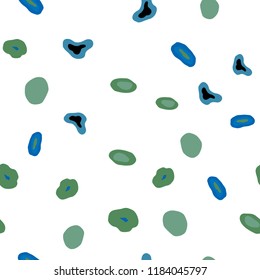 Light Blue, Red vector seamless template with circles. Illustration with set of shining colorful abstract circles. Pattern for design of window blinds, curtains.