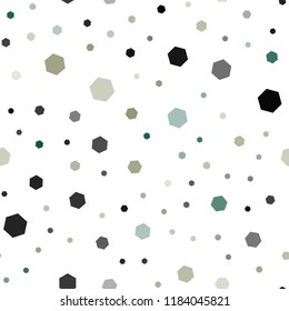 Light Blue, Red vector seamless template in hexagonal style. Illustration of colored hexagons on white surface. Pattern can for your ad, booklets.