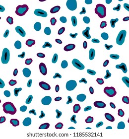 Light Blue, Red vector seamless pattern with spheres. Blurred bubbles on abstract background with colorful gradient. Template for business cards, websites.