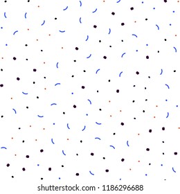 Light Blue, Red vector seamless background with bubbles, lines. Glitter abstract illustration with connection of triangle structure. Design for textile, fabric, wallpapers.