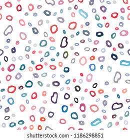 Light Blue, Red vector seamless layout with circle spots. Modern abstract illustration with colorful water drops. Design for textile, fabric, wallpapers.