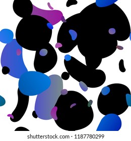 Light Blue, Red vector seamless texture with disks. Blurred bubbles on abstract backdrop with colorful gradient. Trendy design for wallpaper, fabric makers.