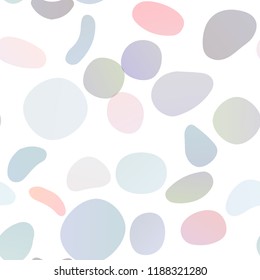 Light Blue, Red vector seamless texture with disks. Blurred decorative design in abstract style with bubbles. Pattern for design of fabric, wallpapers.