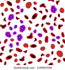 Light Blue, Red vector seamless background with bubbles. Beautiful colored illustration with blurred circles in nature style. Pattern for trendy fabric, wallpapers.