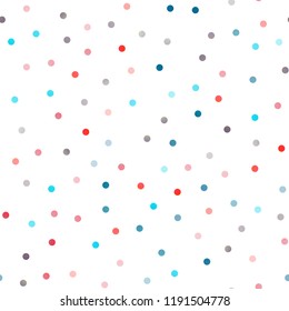 Light Blue, Red vector seamless background with bubbles. Blurred bubbles on abstract background with colorful gradient. The pattern can be used for ads, leaflets of liquid.