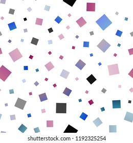 Light Blue, Red vector seamless template with crystals, rectangles. Decorative design in abstract style with rectangles. Smart design for your business advert.