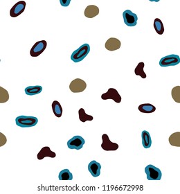 Light Blue, Red vector seamless texture with disks. Modern abstract illustration with colorful water drops. Pattern for trendy fabric, wallpapers.