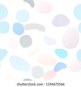 Light Blue, Red vector seamless pattern with spheres. Colorful illustration with blurred circles in nature style. Pattern for design of window blinds, curtains.