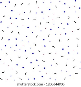 Light Blue, Red vector seamless pattern with spheres, triangles. Glitter abstract illustration with connection of triangle structure. Pattern for design of fabric, wallpapers.