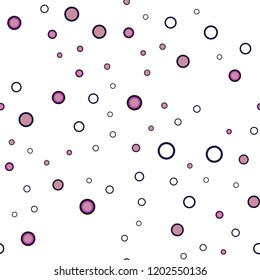 Light Blue, Red vector seamless template with circles. Blurred bubbles on abstract background with colorful gradient. Pattern for trendy fabric, wallpapers.