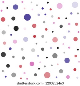 Light Blue, Red vector seamless layout with circle shapes. Glitter abstract illustration with blurred drops of rain. Template for business cards, websites.