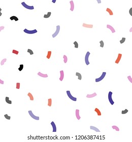 Light Blue, Red vector seamless template with lava shapes. Shining crooked illustration in marble style. Textured wave pattern for backgrounds.