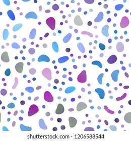 Light Blue, Red vector seamless template with spots. Modern abstract illustration with colorful water drops. Pattern for trendy fabric, wallpapers.