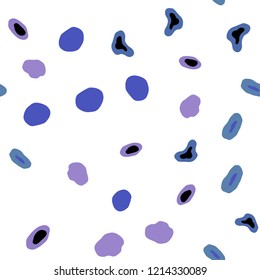 Light Blue, Red vector seamless background with bubbles. Blurred bubbles on abstract background with colorful gradient. Pattern for design of fabric, wallpapers.