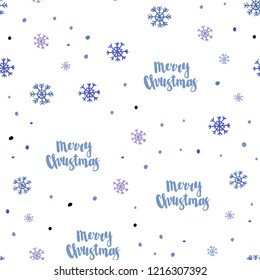 Light Blue, Red vector seamless template with ice snowflakes. Colorful snowflakes with gradient on abstract background. Trendy design for wallpaper, fabric makers.
