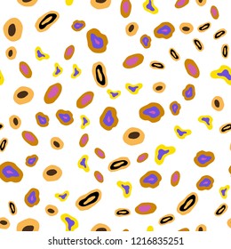 Light Blue, Red vector seamless template with circles. Blurred decorative design in abstract style with bubbles. Design for textile, fabric, wallpapers.