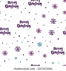 Light Blue, Red vector seamless cover with beautiful snowflakes. Modern geometrical abstract illustration with snowflakes. Pattern for design of window blinds, curtains.