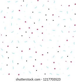 Light Blue, Red vector seamless layout with circles, lines. Design with connection of dots and lines on colorful background. Trendy design for wallpaper, fabric makers.