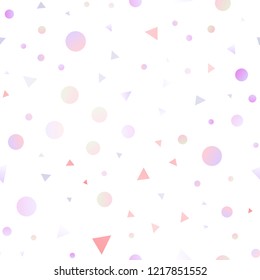 Light Blue, Red vector seamless pattern in polygonal style with circles. Decorative design in abstract style with lines, dots. Design for textile, fabric, wallpapers.