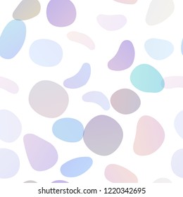 Light Blue, Red vector seamless texture with disks. Blurred decorative design in abstract style with bubbles. Pattern for design of window blinds, curtains.