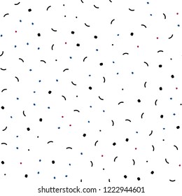 Light Blue, Red vector seamless pattern with spheres, triangles. Design with connection of dots and lines on colorful background. Template for business cards, websites.