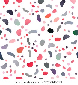 Light Blue, Red vector seamless texture with disks. Modern abstract illustration with colorful water drops. Pattern for design of fabric, wallpapers.