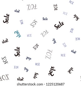 Light Blue, Red vector seamless cover with symbols of 70 % sales. Colorful set of  percentage signs in simple style. Backdrop for super sales on Black Friday.