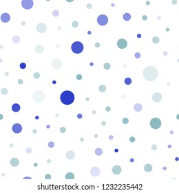 Light Blue, Red vector seamless layout with circle shapes. Glitter abstract illustration with blurred drops of rain. Pattern for trendy fabric, wallpapers.