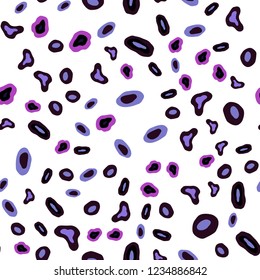 Light Blue, Red vector seamless pattern with spheres. Glitter abstract illustration with blurred drops of rain. Pattern for trendy fabric, wallpapers.