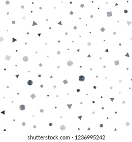 Light Blue, Red vector seamless cover with polygonal style with circles. Glitter abstract illustration with spheres, squares, lines. Template for business cards, websites.
