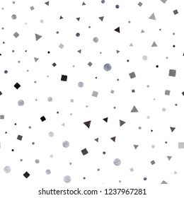 Light Blue, Red vector seamless texture with poly style with circles, cubes. Decorative design in abstract style with lines, dots, cubes. Trendy design for wallpaper, fabric makers.