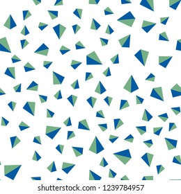 Light Blue, Red vector seamless, isometric cover with polygonal style. Illustration with set of colorful triangles. Texture for window blinds, curtains.