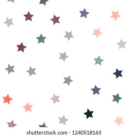 Light Blue, Red vector seamless layout with bright stars. Decorative shining illustration with stars on abstract template. The pattern can be used for websites.