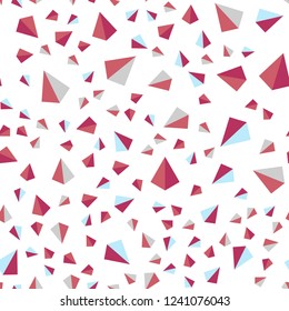 Light Blue, Red vector seamless, isometric pattern with polygonal style. Beautiful illustration with triangles in nature style. Design for wallpaper, fabric makers.