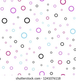Light Blue, Red vector seamless template with circles. Illustration with set of shining colorful abstract circles. Pattern can be used as texture of wallpapers.