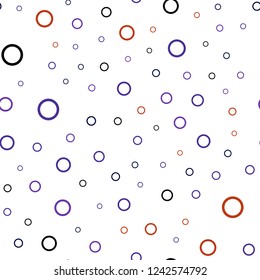 Light Blue, Red vector seamless layout with circle shapes. Blurred decorative design in abstract style with bubbles. Pattern can be used for ads, leaflets.