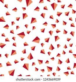 Light Blue, Red vector seamless, isometric backdrop with lines, triangles. Modern abstract illustration with colorful triangles. Texture for window blinds, curtains.